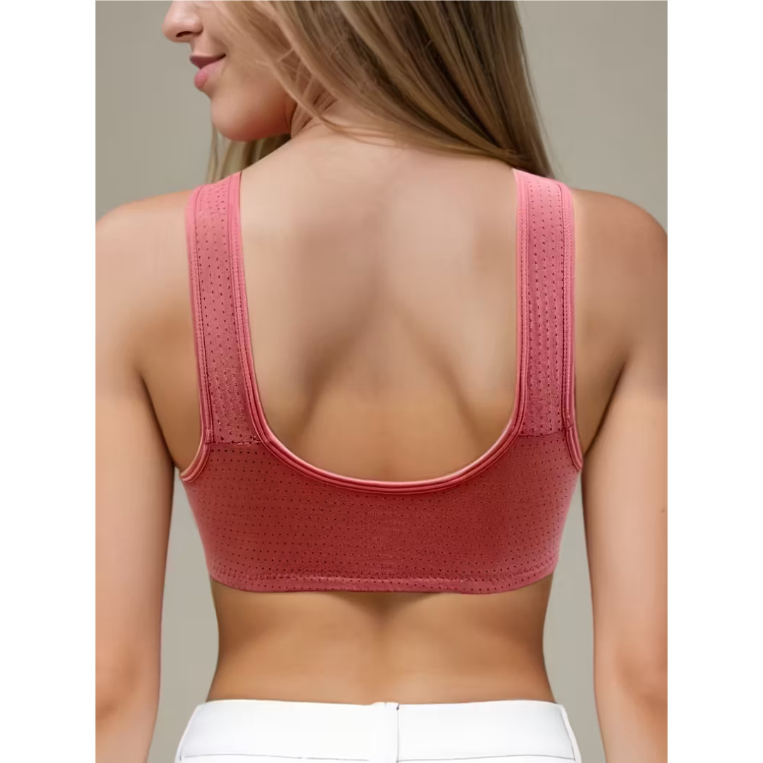 7 Pcs Daisy Bras Older Women Wireless Snap Closing Bra Comfort Senior Bra US