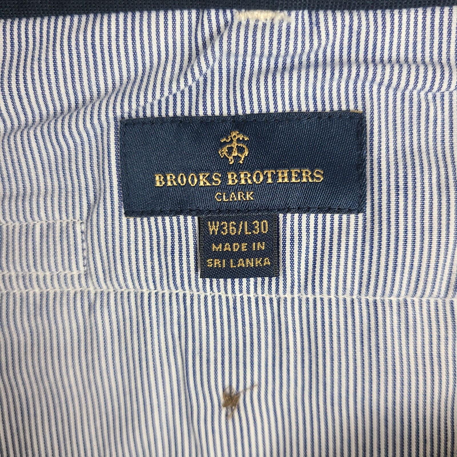 Brooks Brothers Pants Mens 36×30 Beige Straight Leg Cotton Clark Chino Khakis
