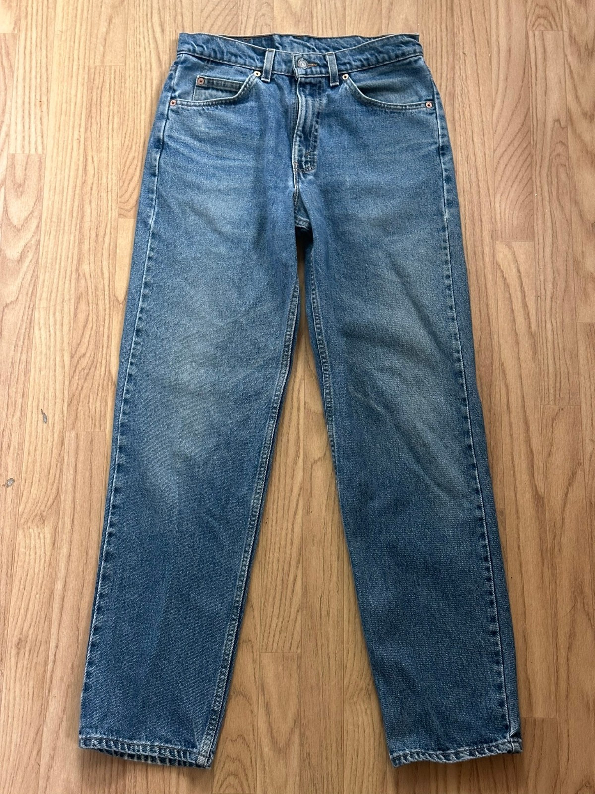 ’90s Vintage Levis 550 Relaxed Fit Orange Tab Made in USA 31×32