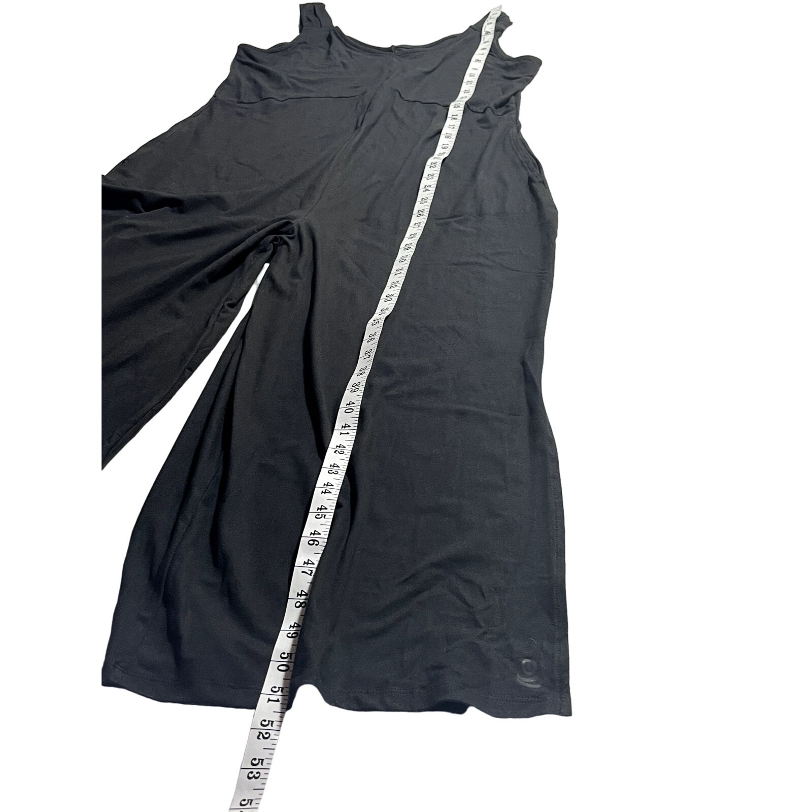 Cuddl Duds Regular Wide Leg Flexwear v-Neck Jumpsuit Black Medium A587647