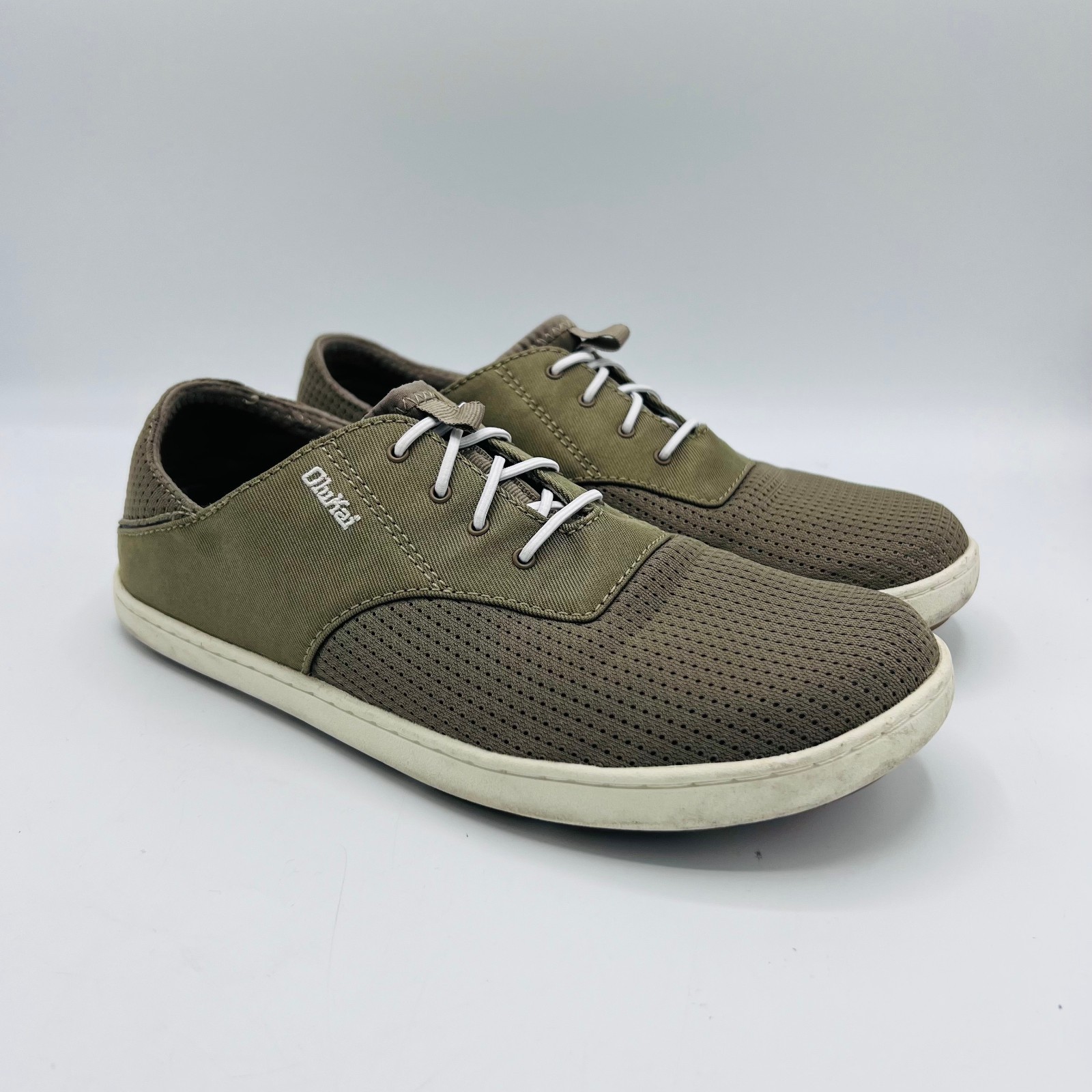 OluKai Nohea Moku Men’s No Tie Boat Shoes Size 7 $120 in Clay Tapa