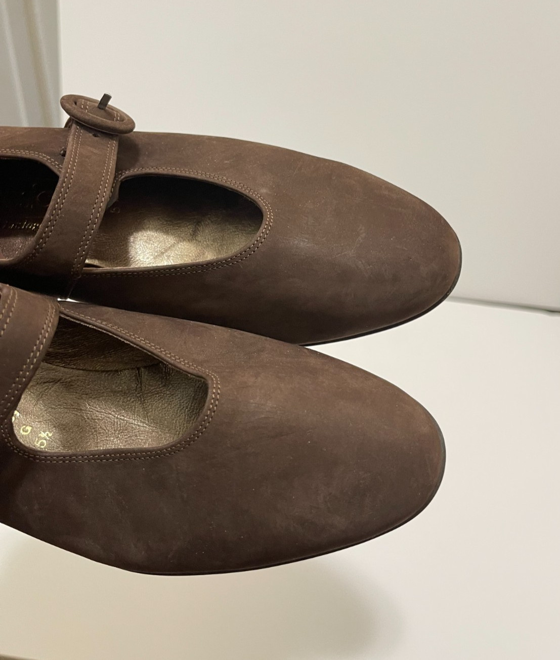 NWOB NEW Theresia Gaby Mary Jane Brown Suede German comfort shoes 5.5G US 7