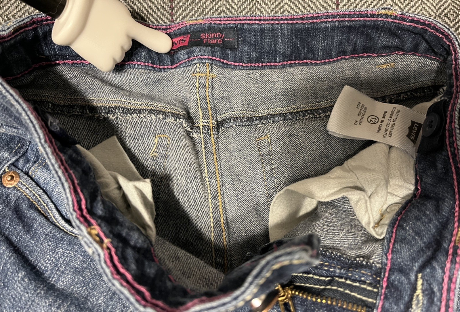 Levi’s Girls Comfortable Stretch Denim Skinny Flare Blue Jeans Size 12
