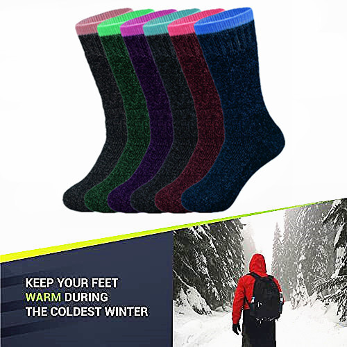 3-12 Pairs Womens Winter Thermal Heavy Duty Heated Sox Insulated Warm Socks 9-11