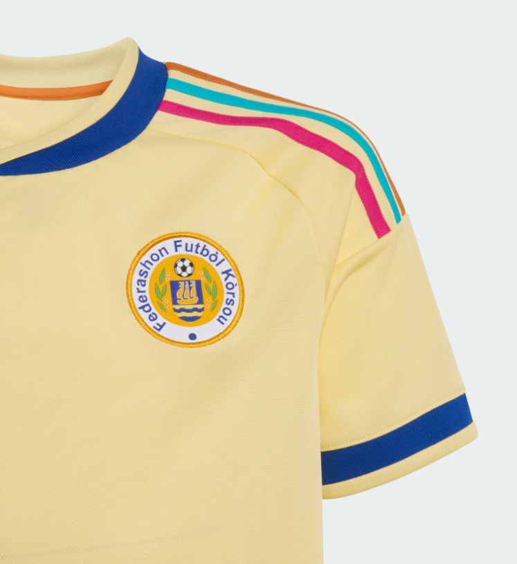 Curacao Fifa 2026 Away Jersey Yellow Blue Wave Kids Size XS-XL 100% Authentic