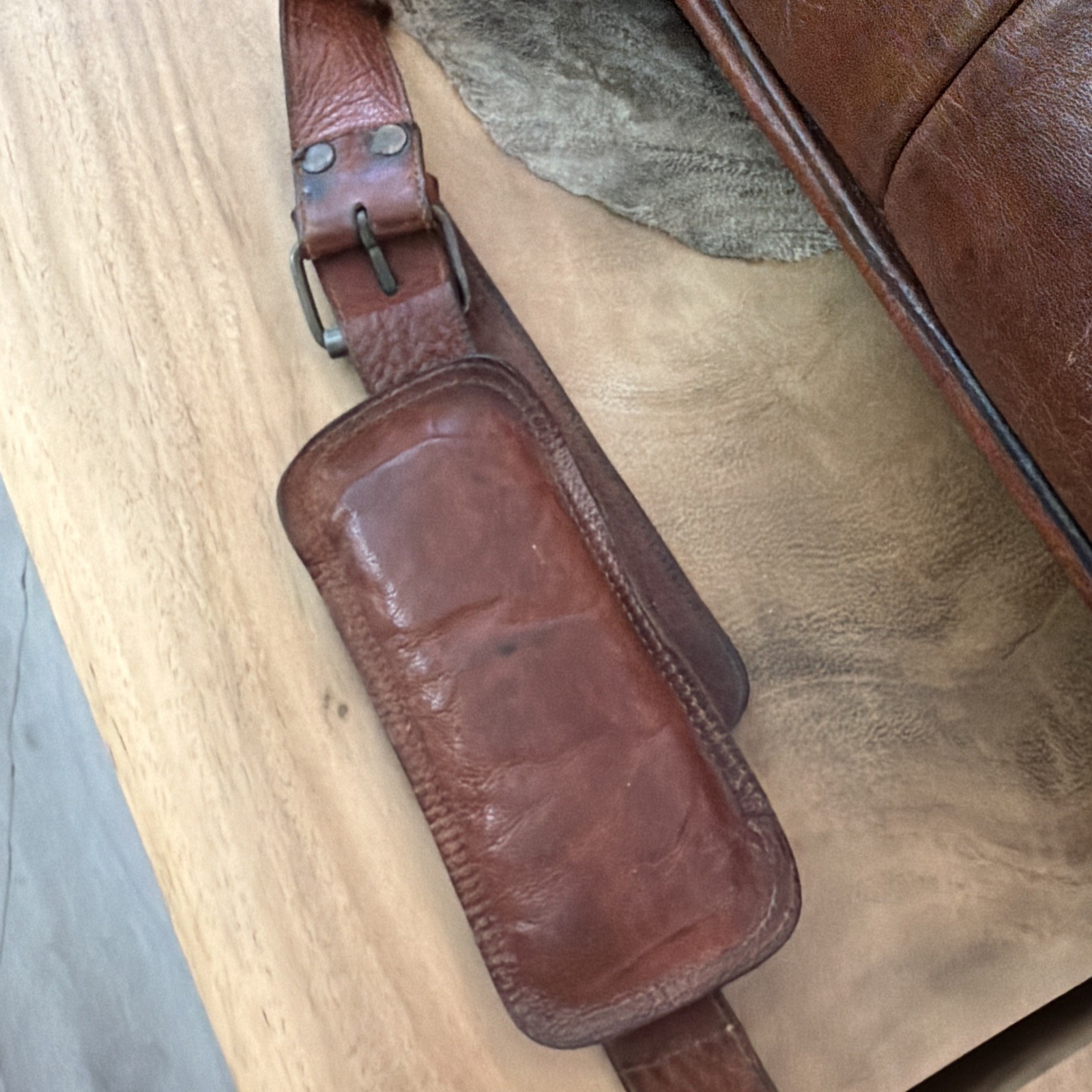 Vintage Genuine Leather Large Messenger Bag and Briefcase Purse Men Shoulder Bag