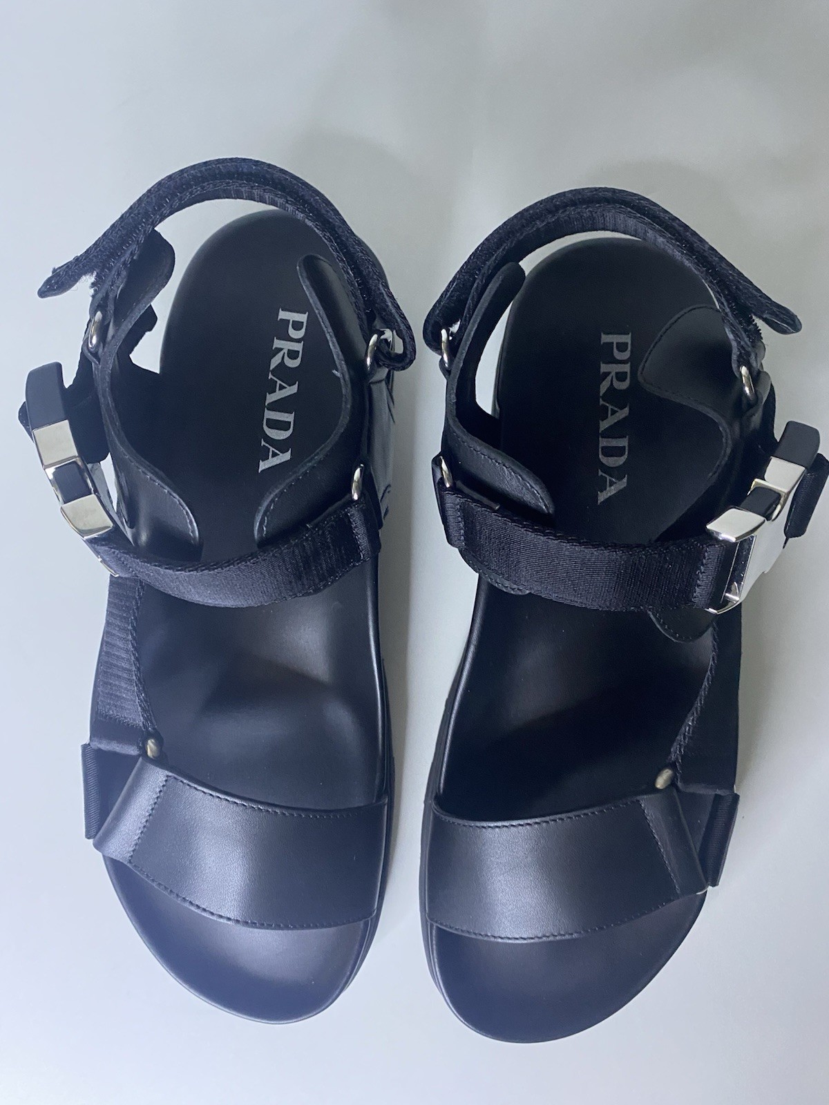 Men’s Size 9 US (8 UK) PRADA Montana Strap Sandals New In box Black