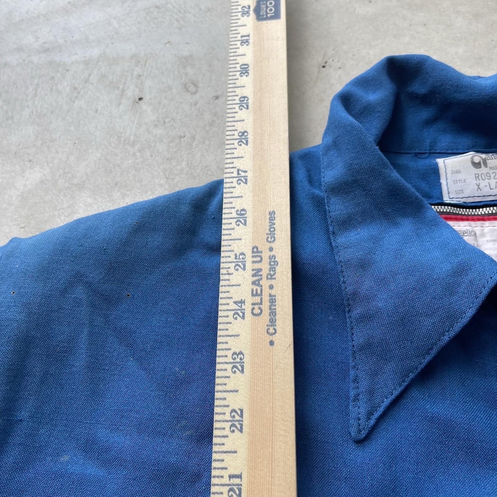 Vintage 50s Stencil Texaco Workwear Jacket Mechanic Quilted Red Lined Boxy XL
