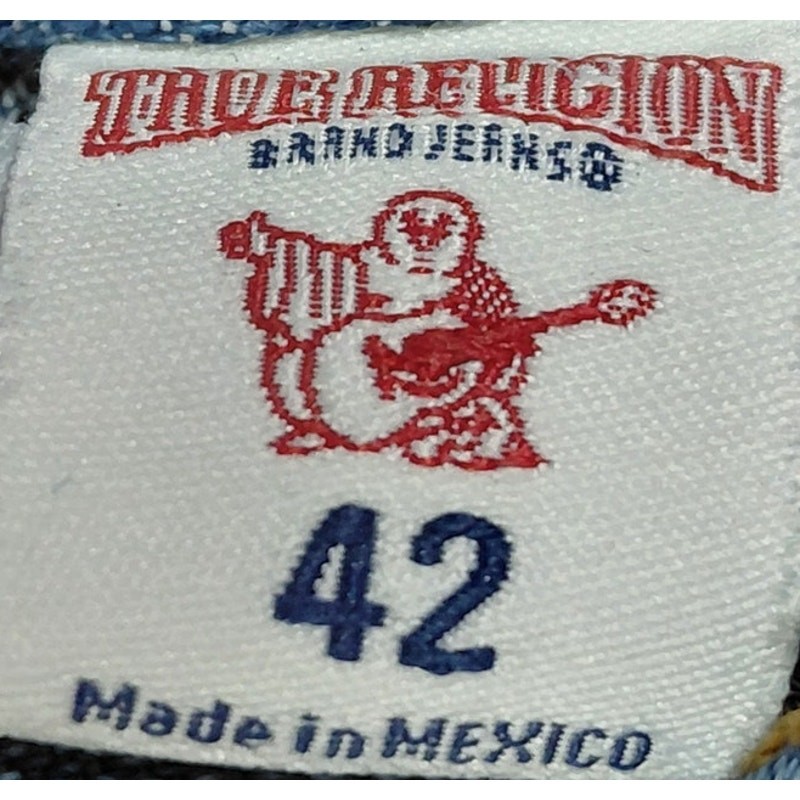 True Religion Blue Jeans Mid (10-12 in) Regular Denim Size 42
