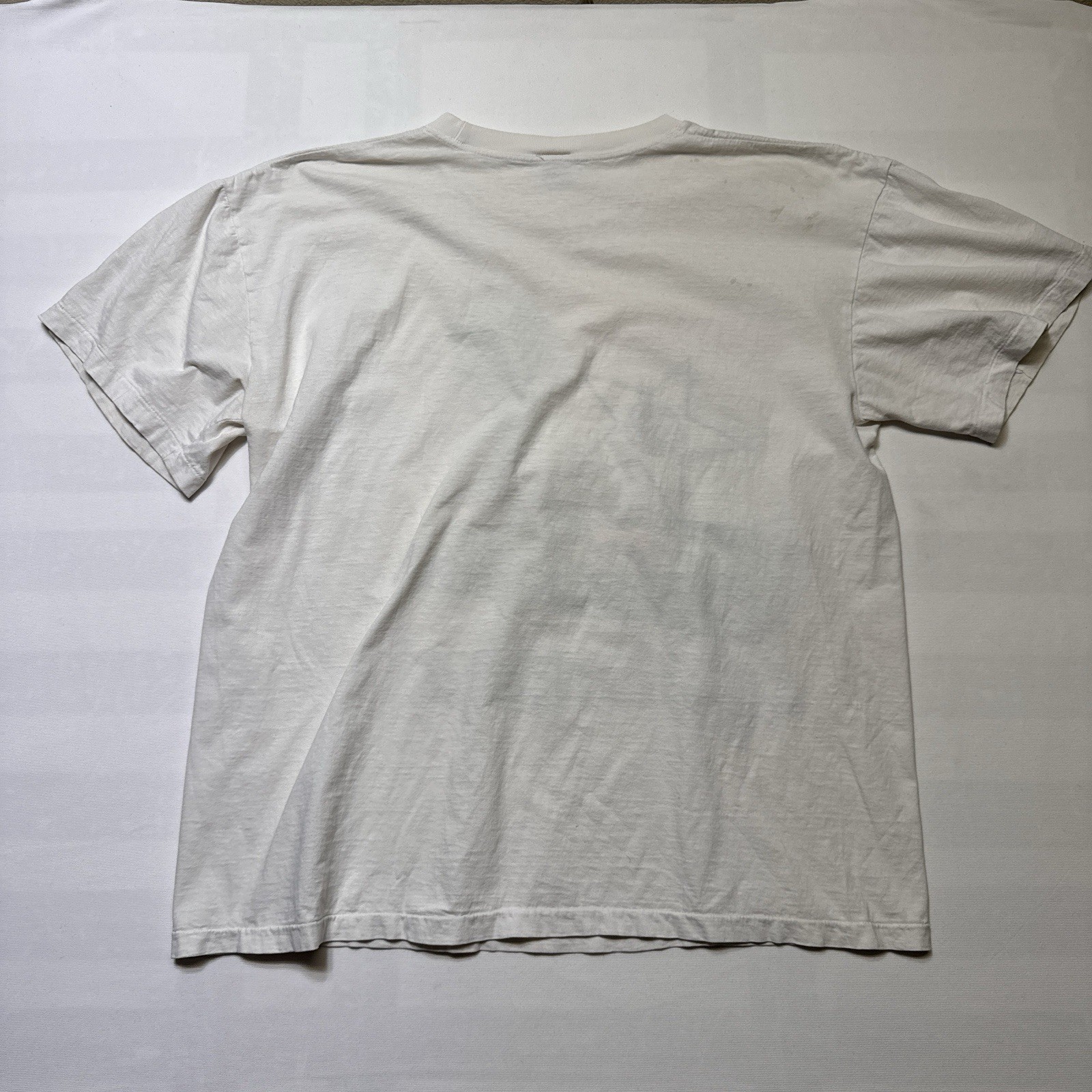 Vintage BYC Hollywood T-Shirt Made in Korea XL Retro Graphic Palm Trees White