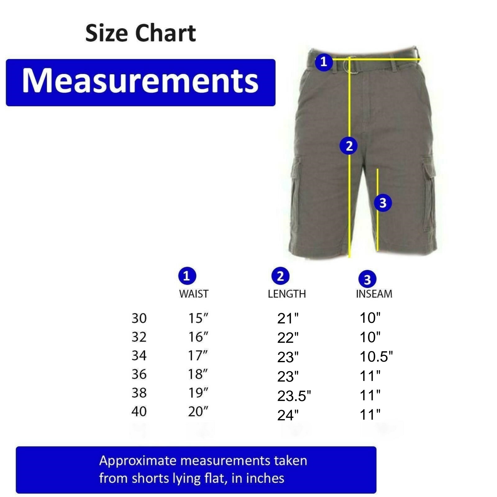 Men’s Cargo Shorts Stretch Lightweight Cotton Twill Multi Pockets Belted Short