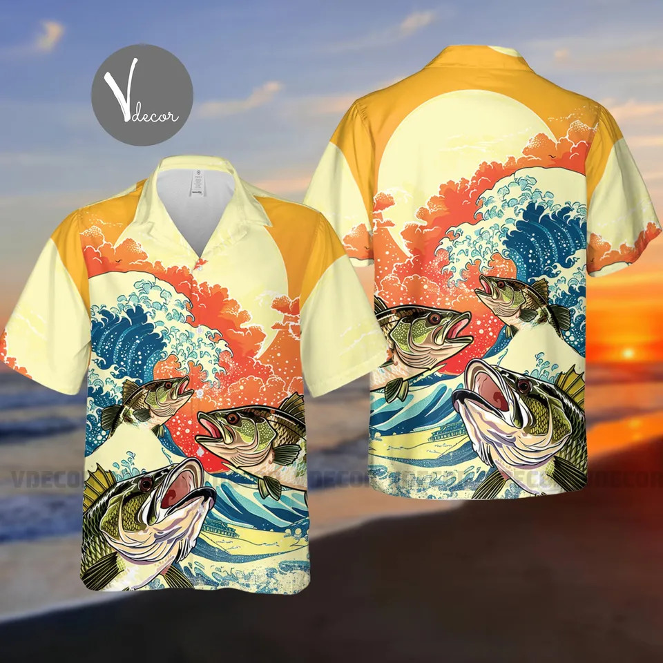Fishing Beach Hawaiian Shirt