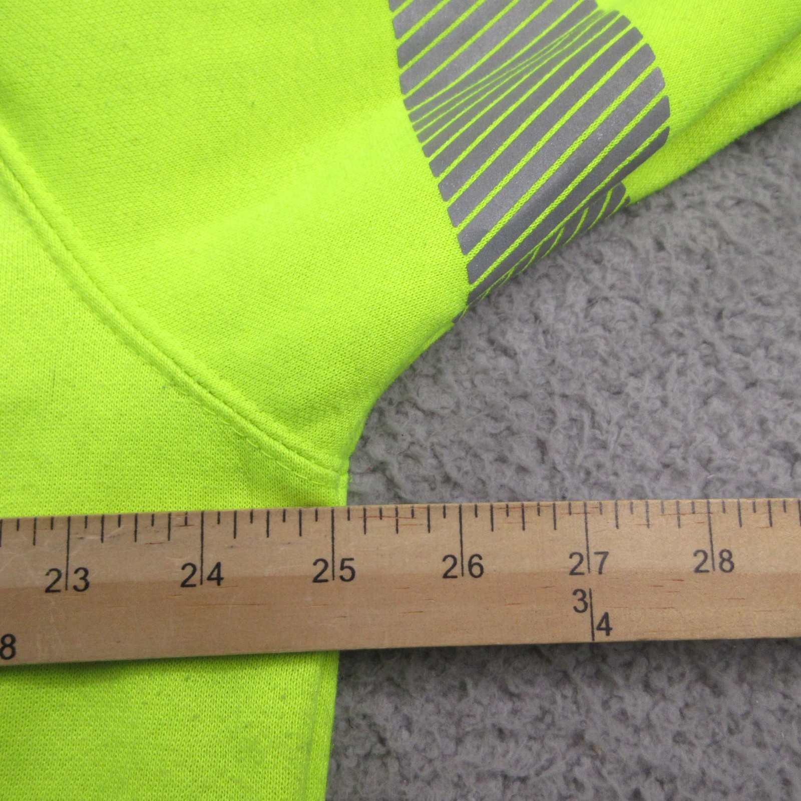 Carhartt Hi-Vis Hoodie Mens Large Yellow Fleece Full Zip Workwear