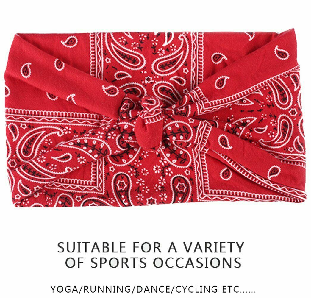 Women/Men Yoga Sports Wide Headband Elastic Boho Hair Band Head Wrap Wristband