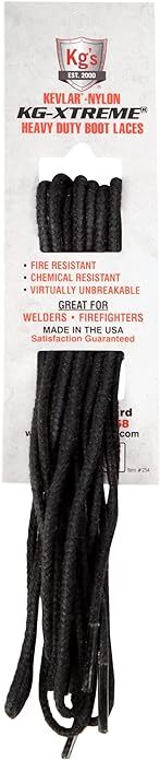 KG’s Boot Guard KG-EXTREM made w/Kevlar Heavy Duty Chemical & Fire Re Boot Laces