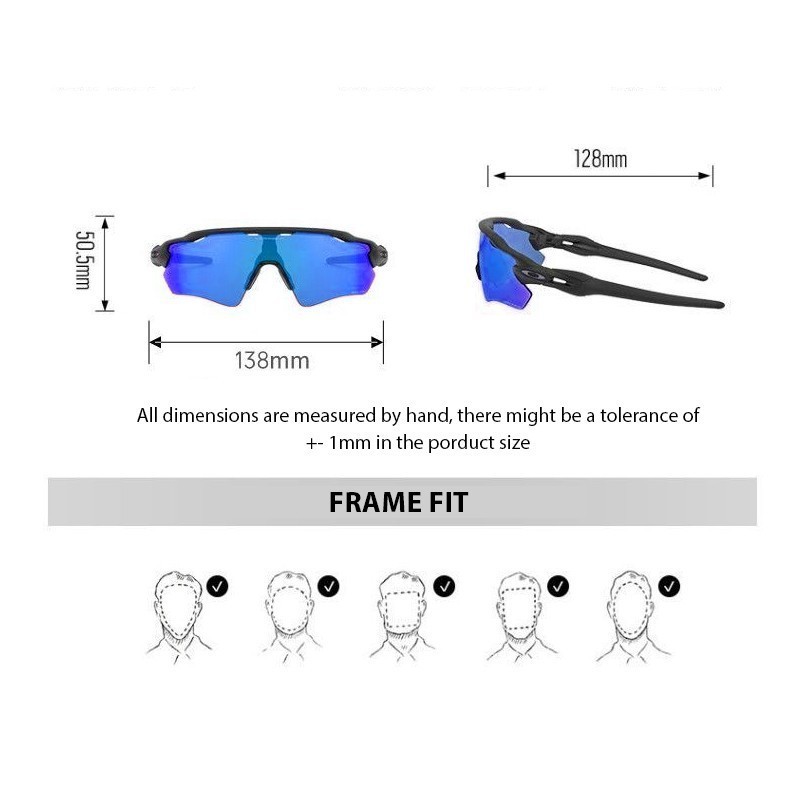 Oakley Radar EV Path Prizm, Sapphire Blue Lens Polarized Black Frame OO9208-07