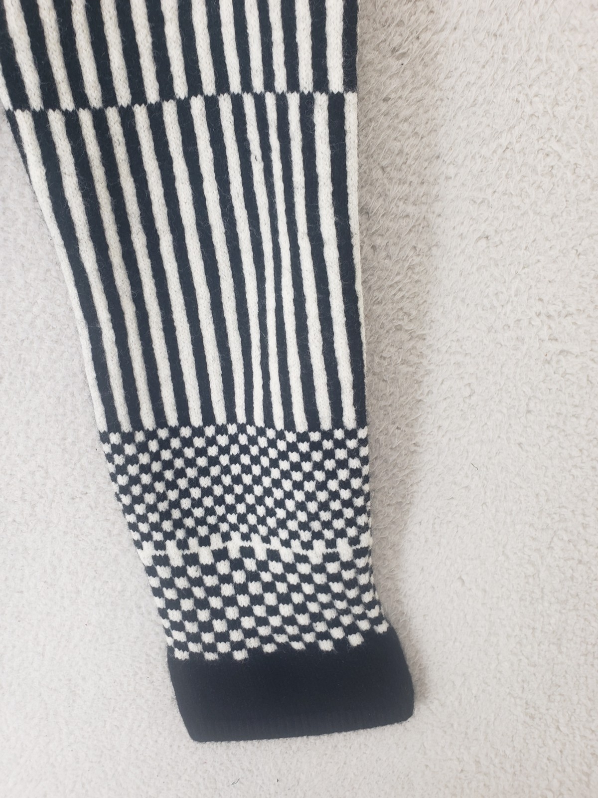 Tach Clothing Pants Womens XS Wool Knit Striped Checkered Pattern Warm