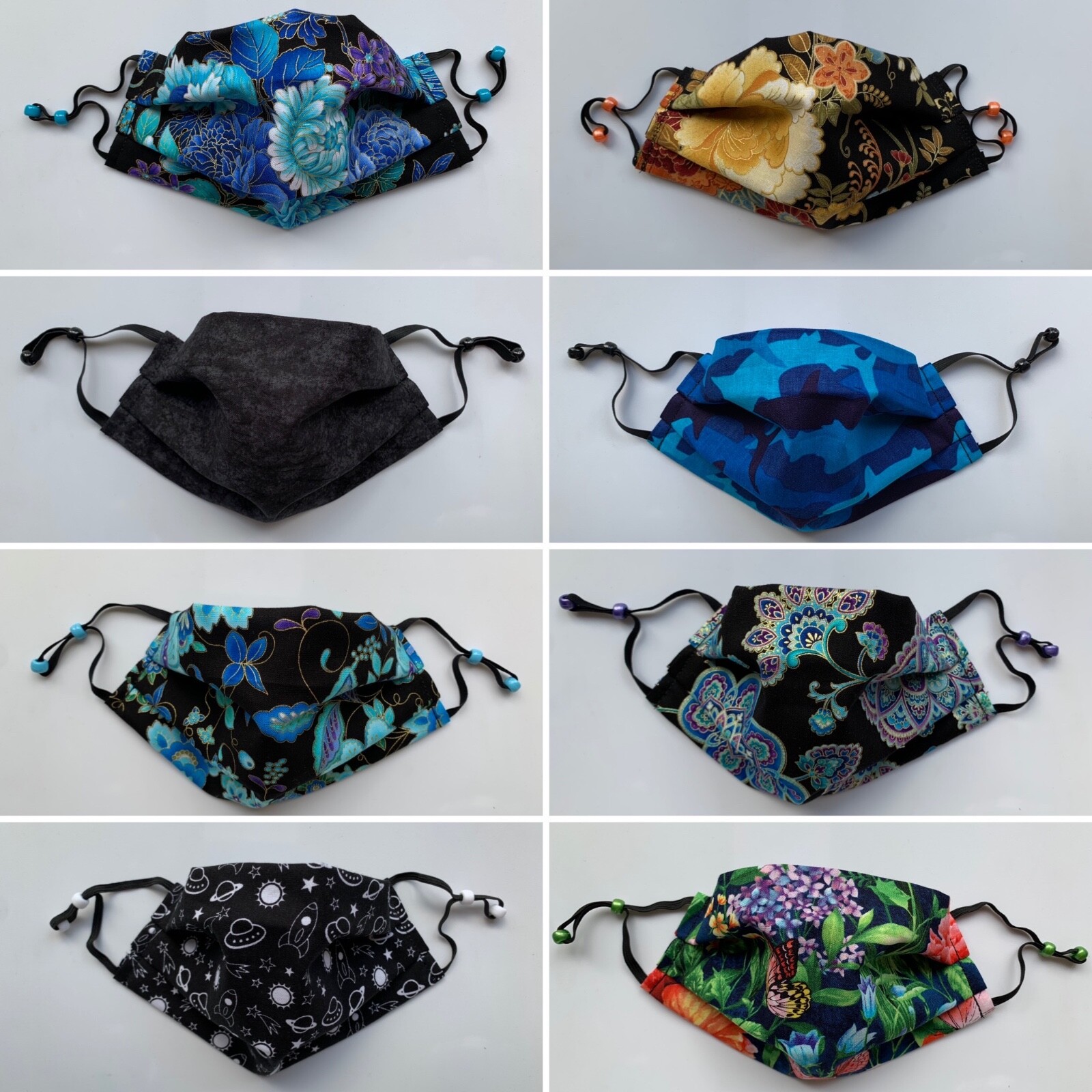 FACE MASK DOUBLE LAYER FABRIC FASHION MASKS WASHABLE REUSABLE 85 Colors Cotton