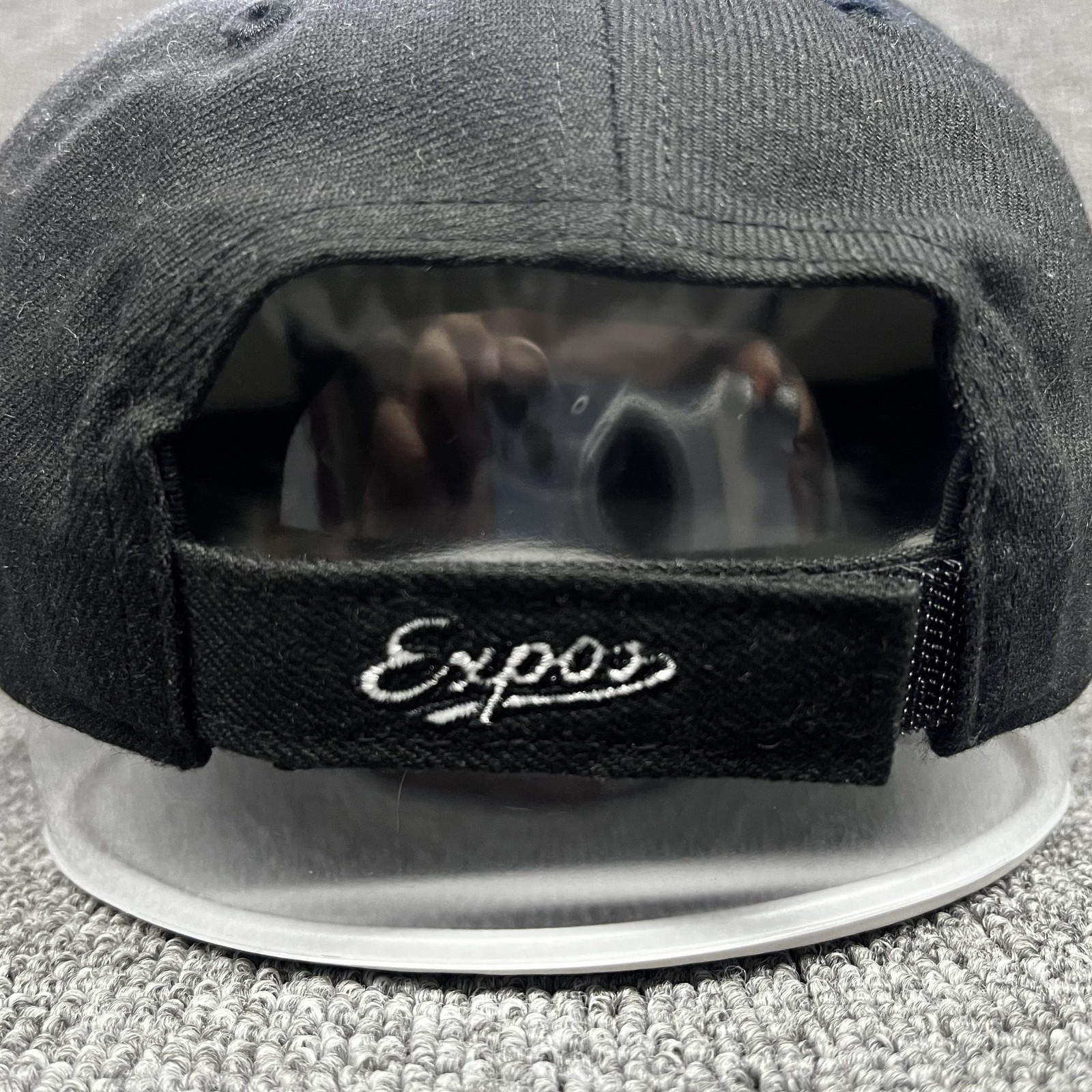 ’47 Brand Montreal Expos Strapback Baseball Cap Black One Size MLB
