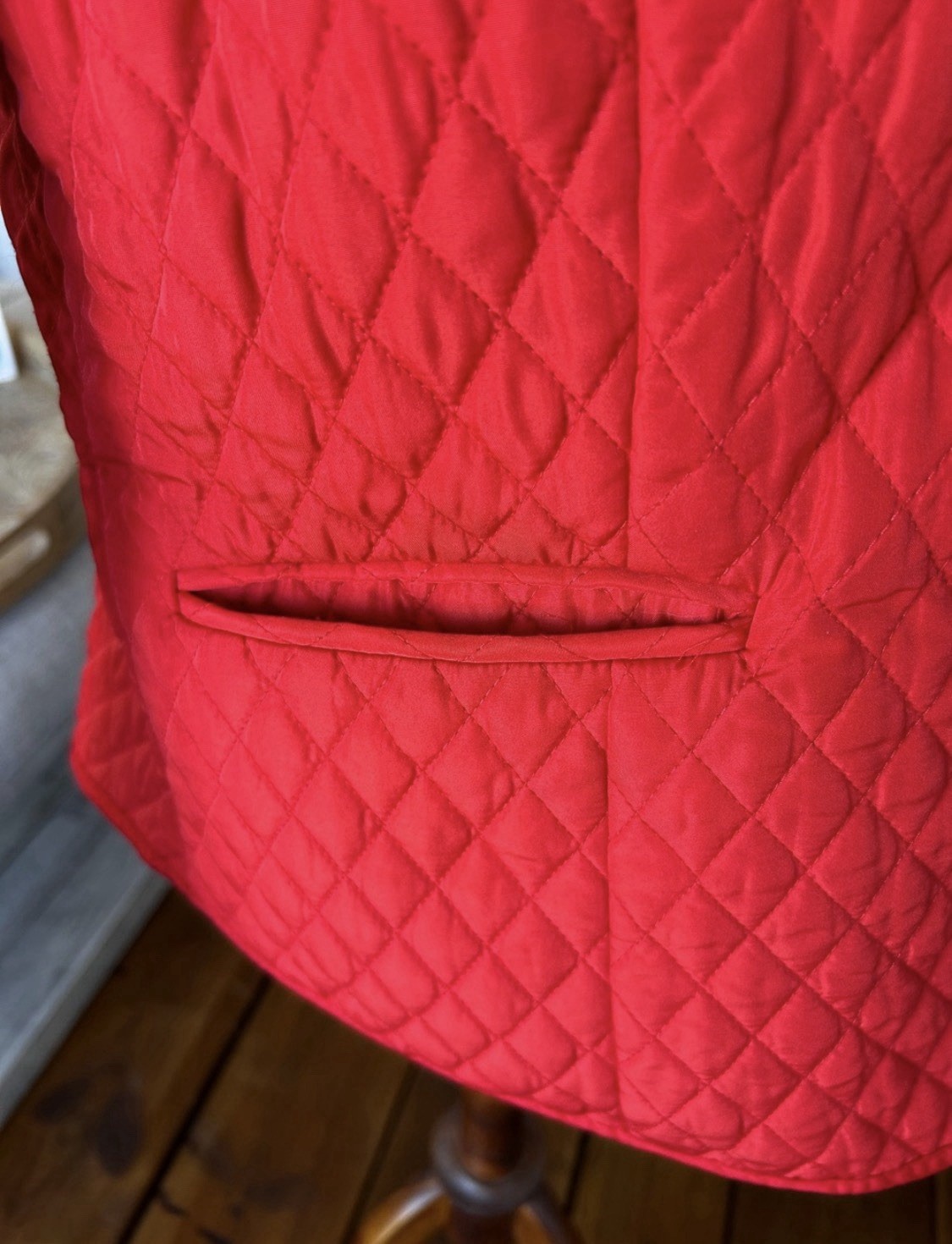 Norton Mcnaughton Jacket Red Midweight Quilted Floral Lined Women’s Sz 10