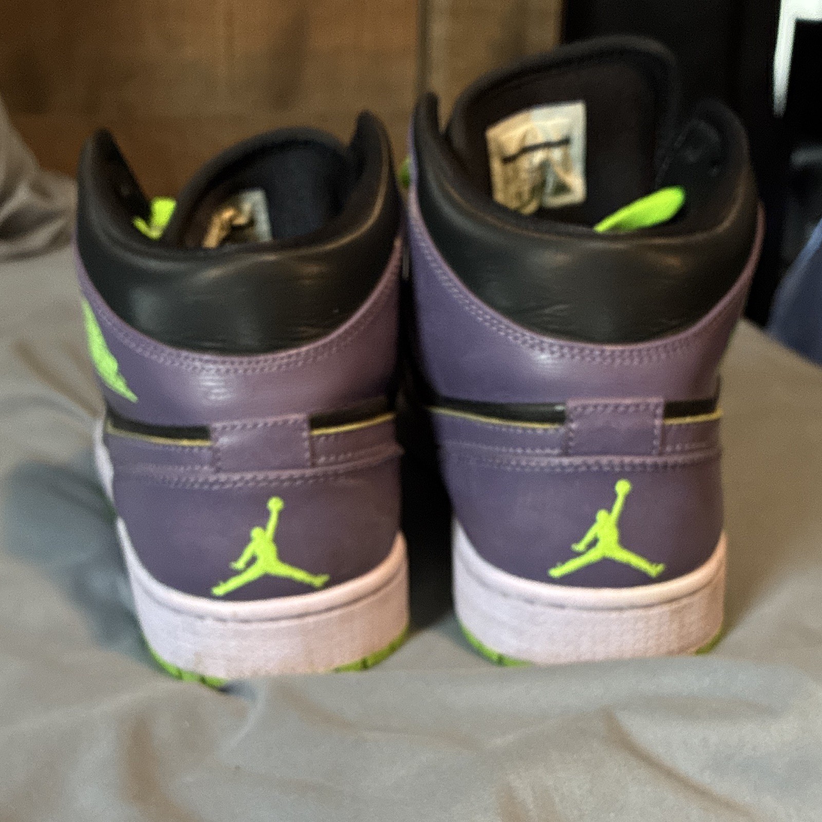Jordan Air Jordan 1 Mid Retro “Joker” Black/Purple/Green Leather