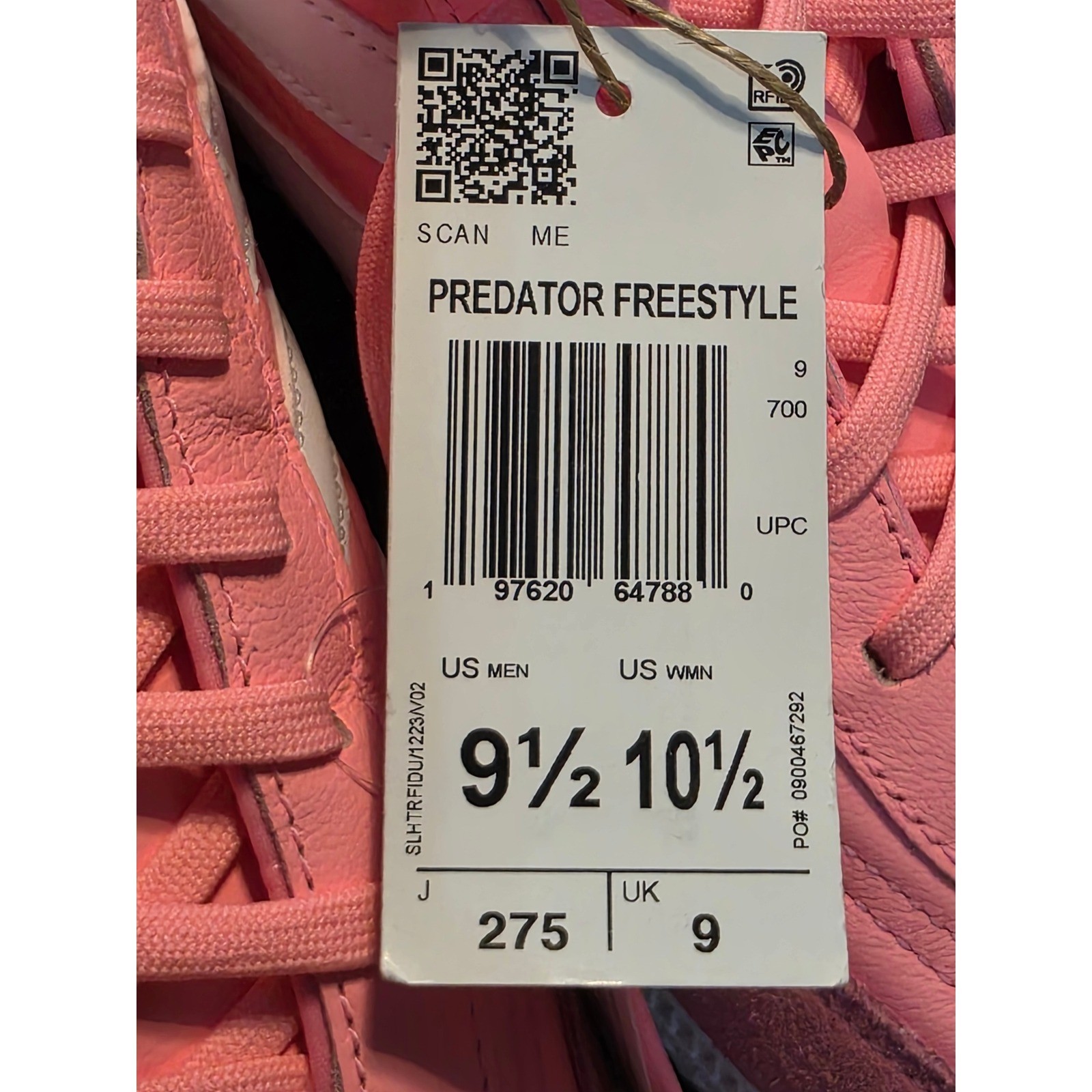 Adidas Predator Freestyle David Beckham Pink White Mens Shoes JI1163 Size 9.5