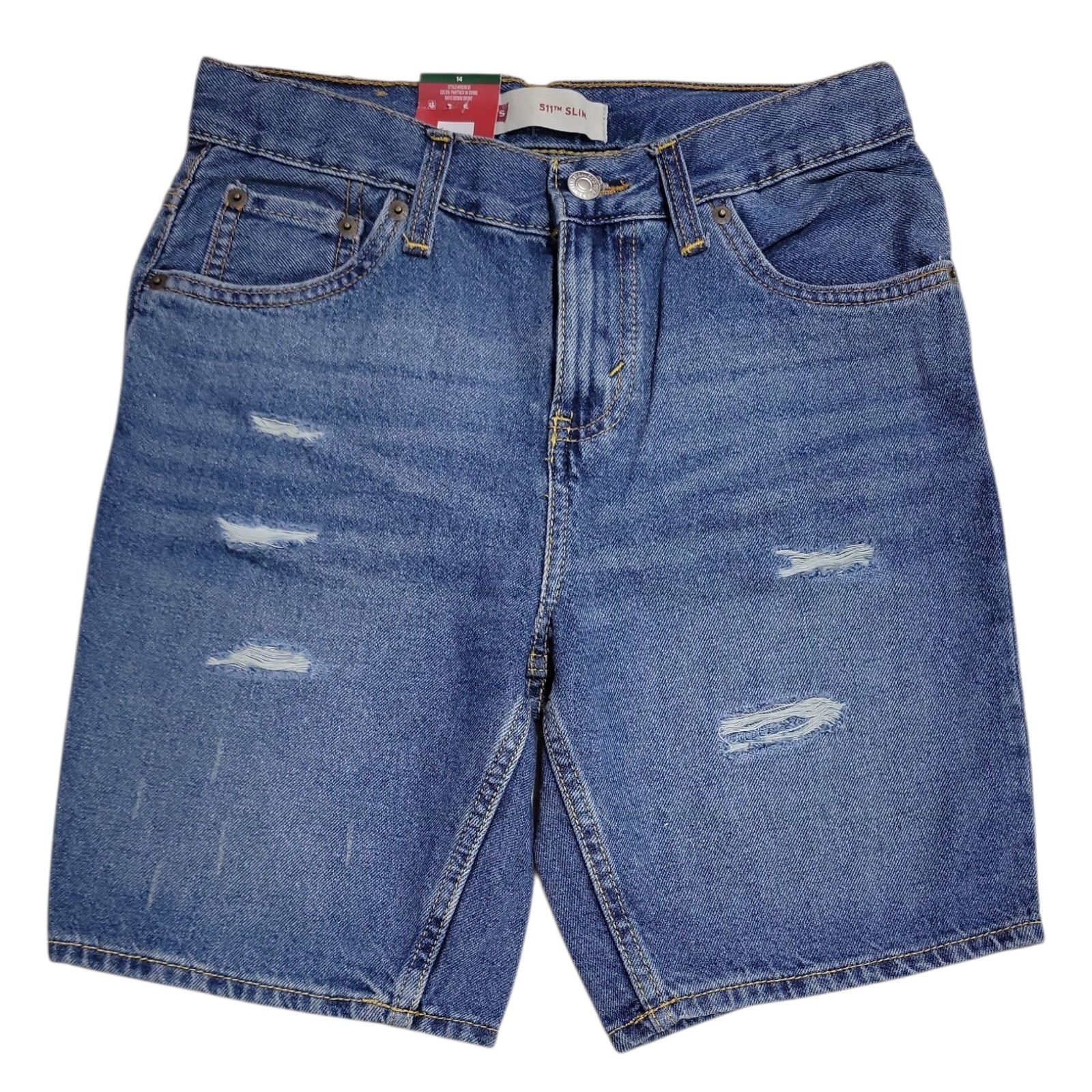 Levi’s Boys 511 Flexible 5 Pockets Denim Slim Fit Shorts, 955655