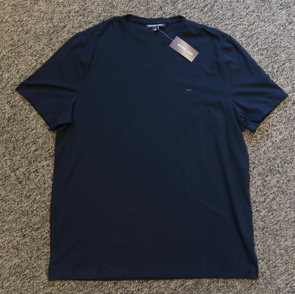 $69 New Michael Kors Men’s Cotton Blend Crew Neck Tee T-Shirt – Size XL – Black
