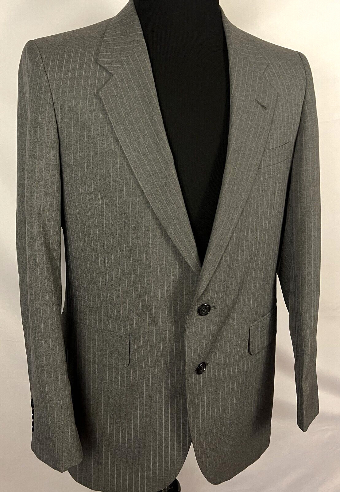 Made in USA Edgeworth Men’s Size 40 R Quality Wear Suit Blazer Jacket Striped