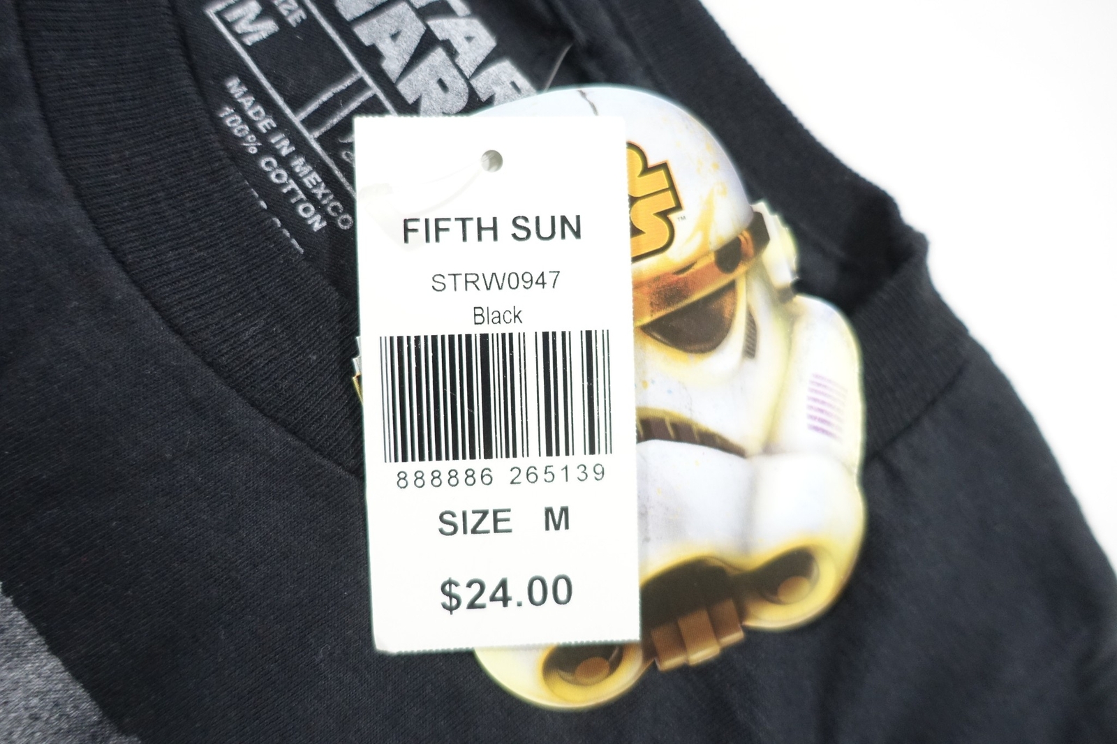 STAR WARS FIFTH SUN BLACK MEDIUM MOST IMPRESSIVE DARTH VADER MOVIE TSHIRT MENS