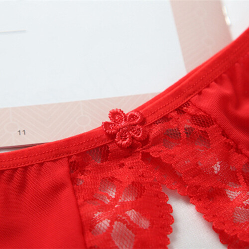 Sexy Women’s Crotchles Panties Lingeries Cheeky Sheer Lace Thong Brief Underwear