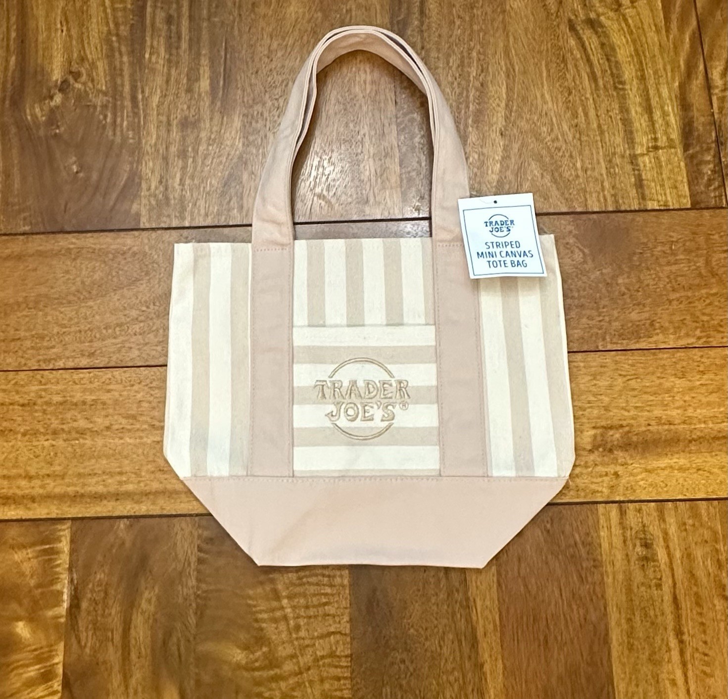 Trader Joes Limited Edition Striped Mini Tote Complete Collection Lot Of 4