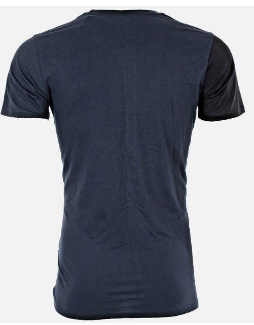 ARMANI EXCHANGE Navy Black SPLIT UP Short Sleeve Slim Fit Designer T-shirt NWT