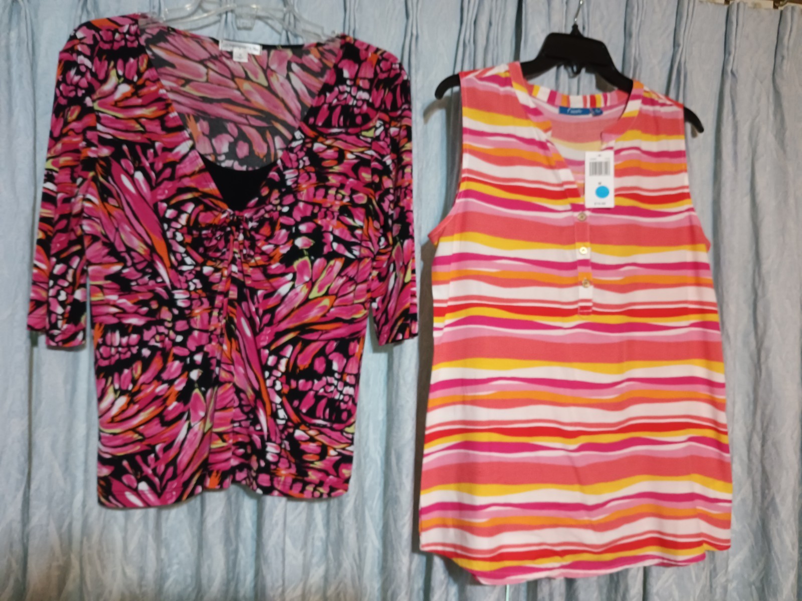 Lot of 5 ~Blouses Tops Shirts~ Size M Work Office Casual *Floral Solid Geometric
