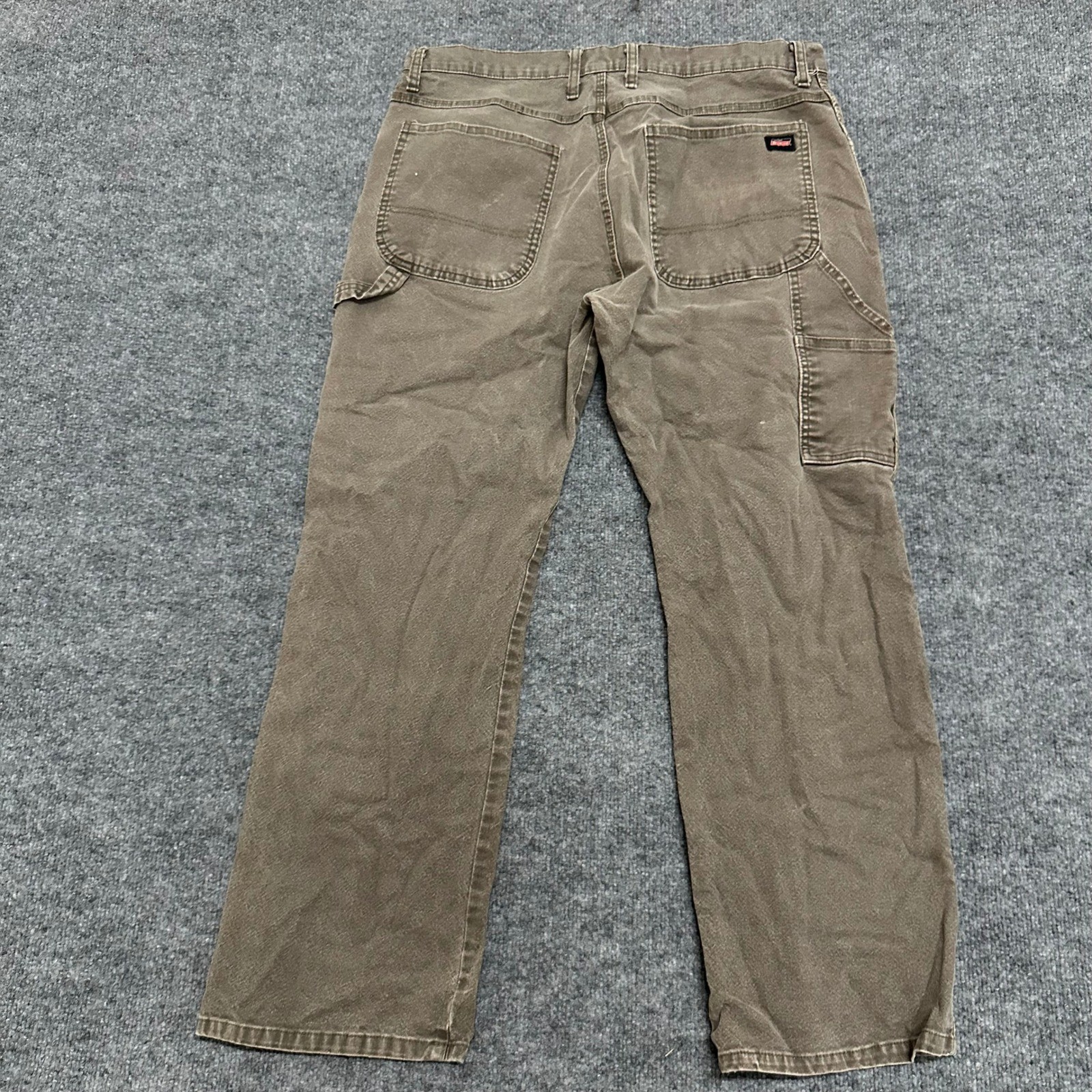Dickies Carpenter Pants Mens Size 36×28 Brown Distressed Relaxed Fit Workwear