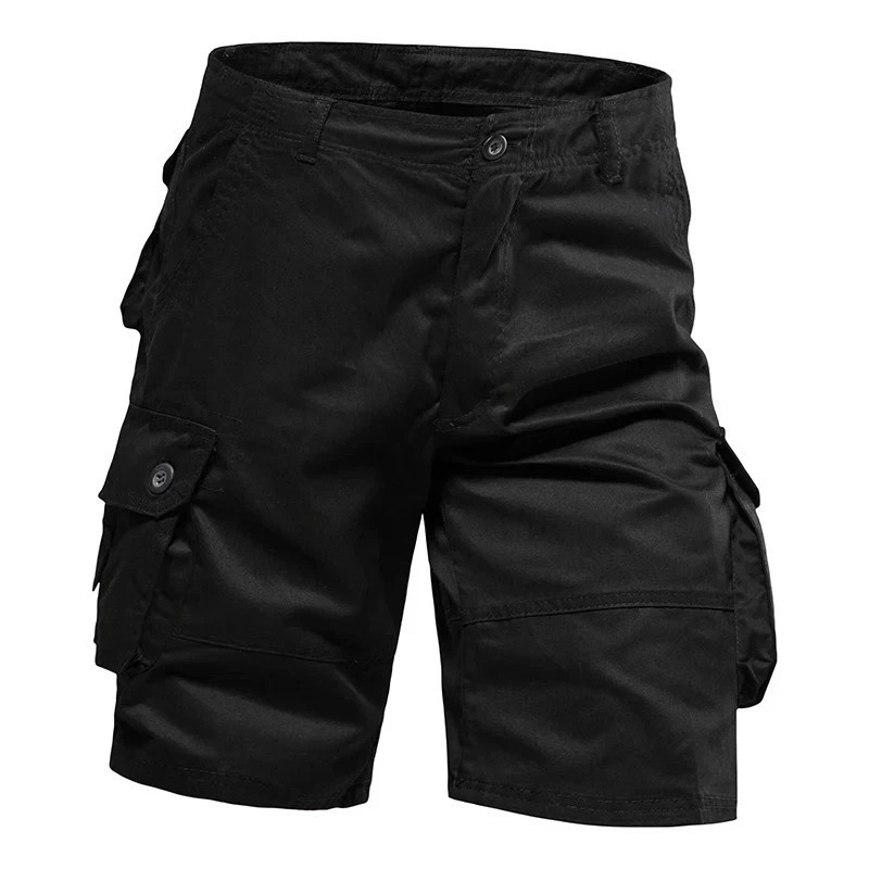 Men’s Tactical Cargo Shorts Black Multi Pocket Outdoor Hiking Casual Work Shorts