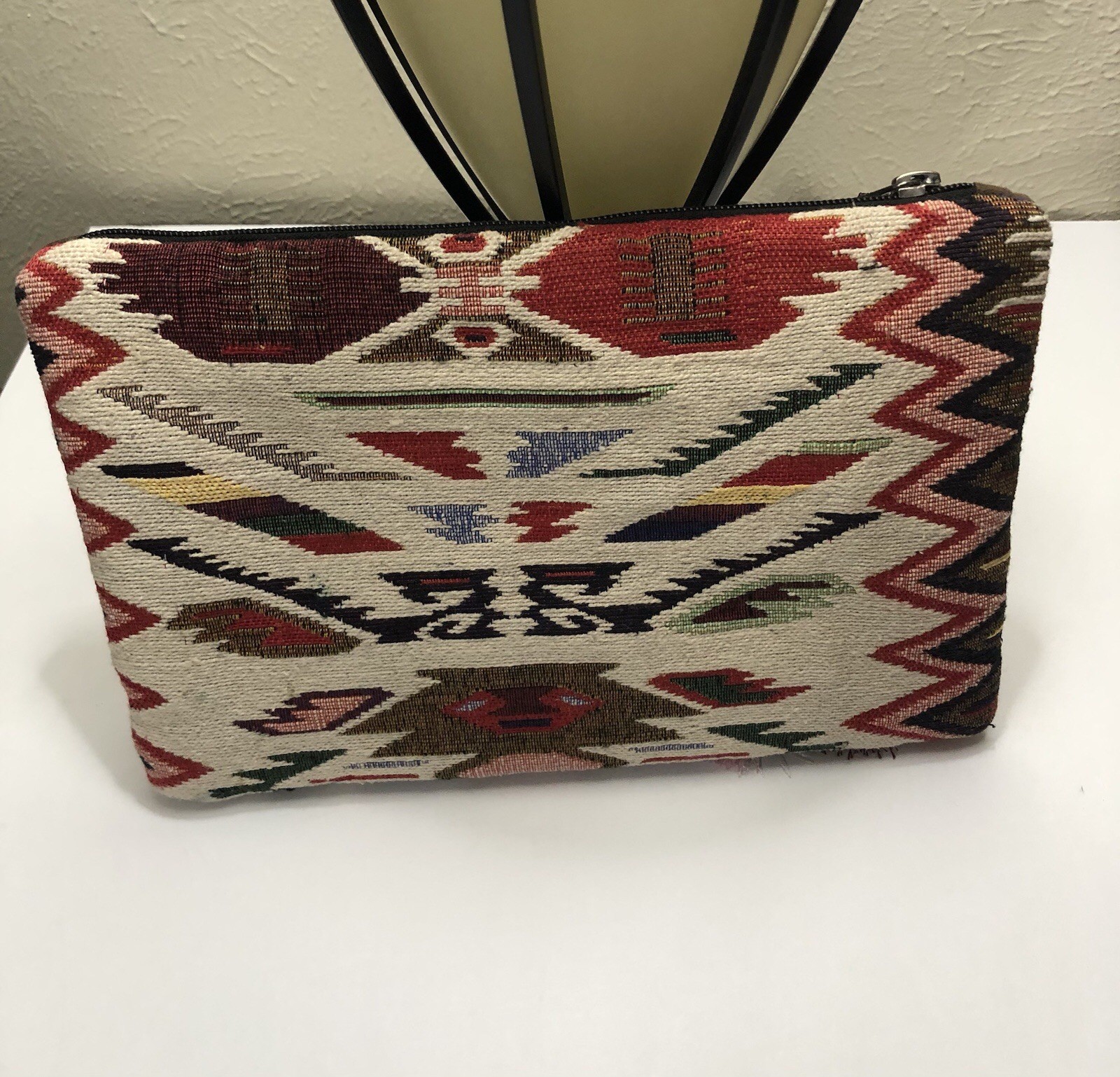 Clutch Artisan Tapestry ￼style Western Print Bead Bag
