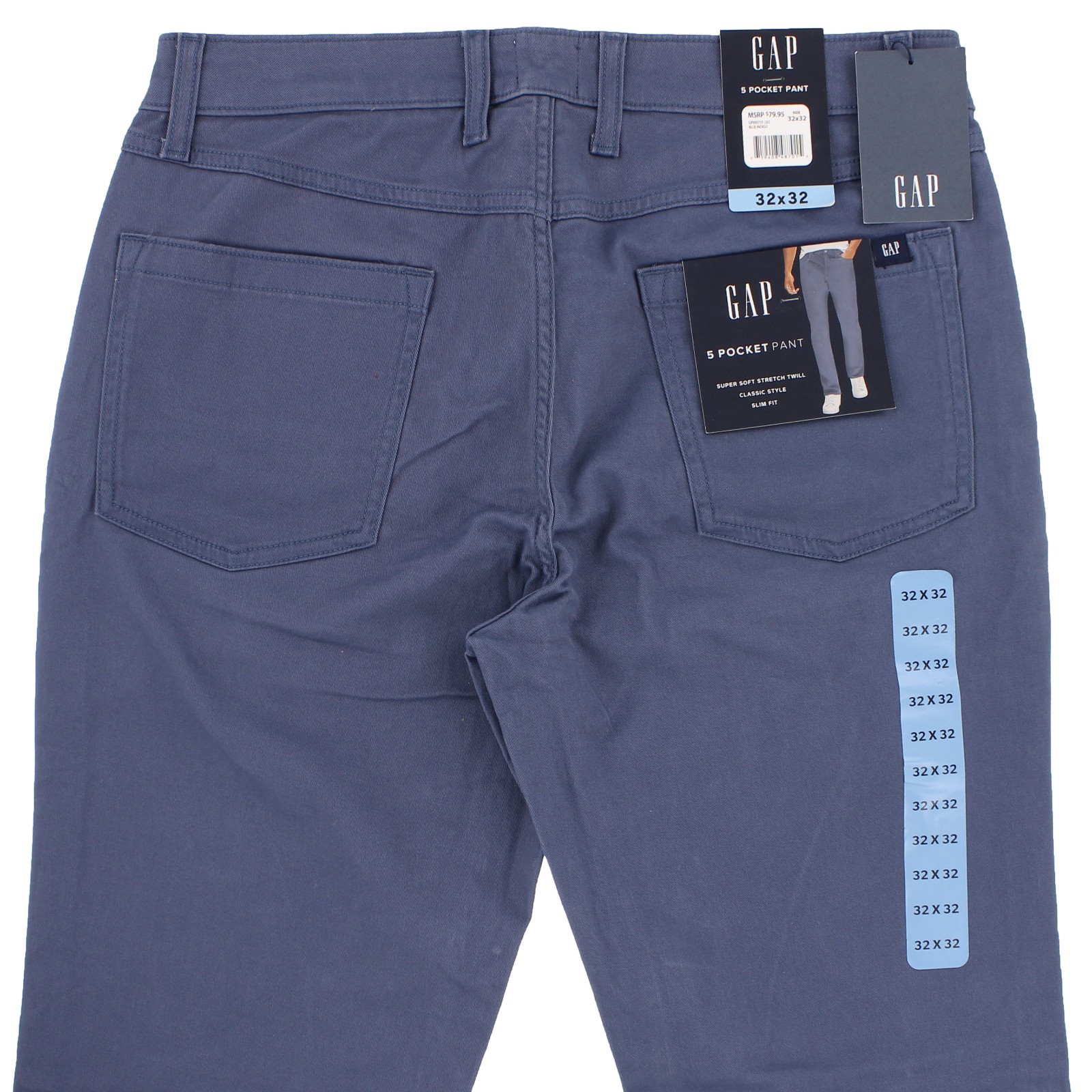 Gap Men’s Super Soft Stretch Twill 5 Pocket Pants Slim Fit Classic Style