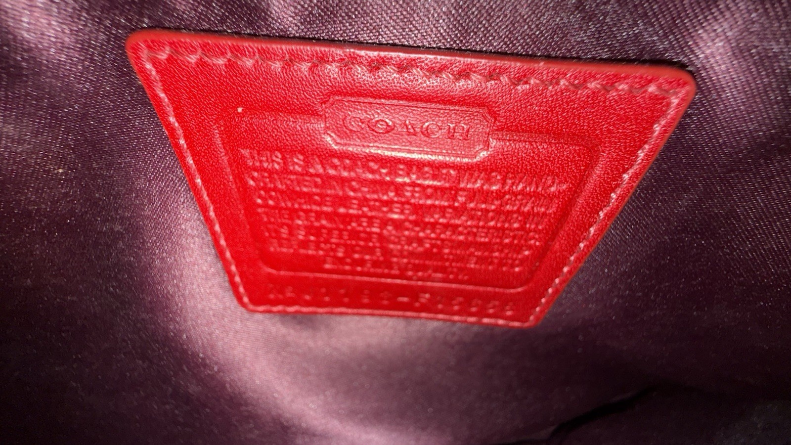 Coach Red Logo Satchel/Top Handle Bag Silver Hardware Kiss Lock Snap Charm