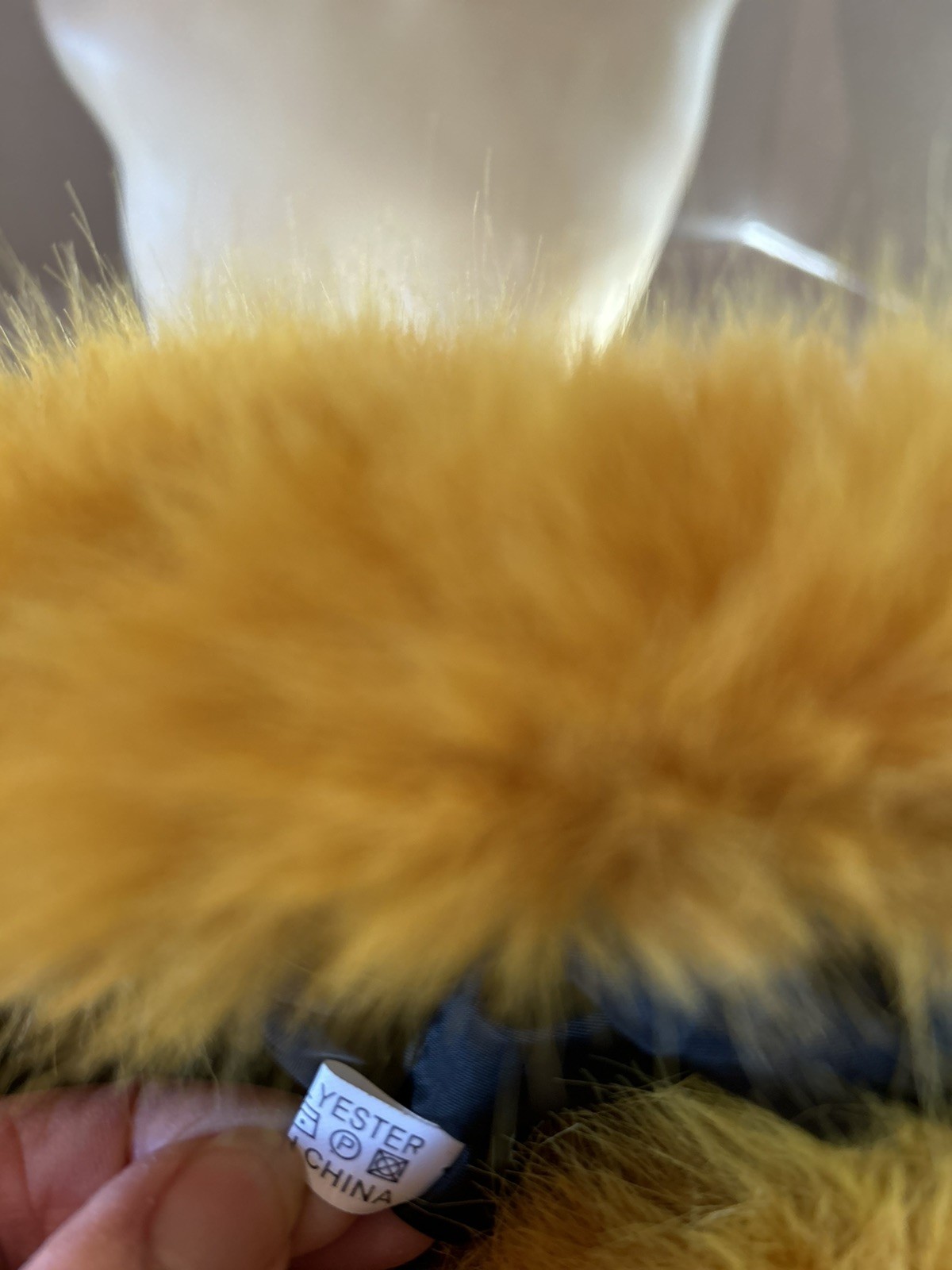Winter Faux Fur Hat Plush Fluffy Cap Butterscotch Yellow C&D