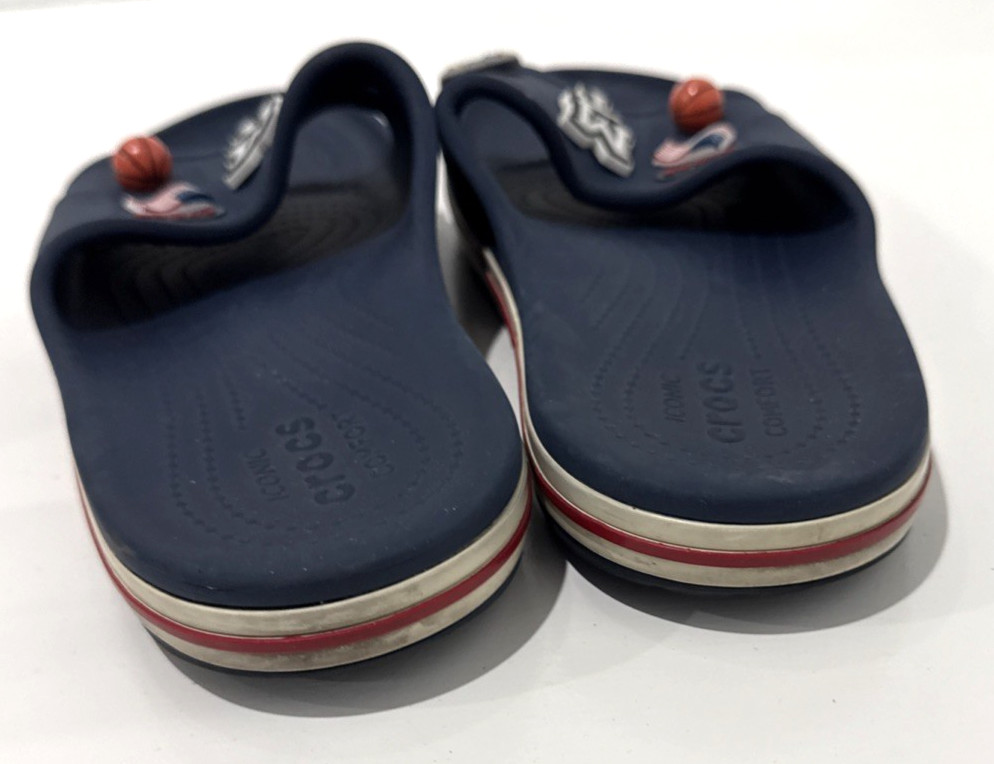 Crocs Blue Bayaband Sandals Slides Flip Flop Jibbitz Mens 10 Womens 12