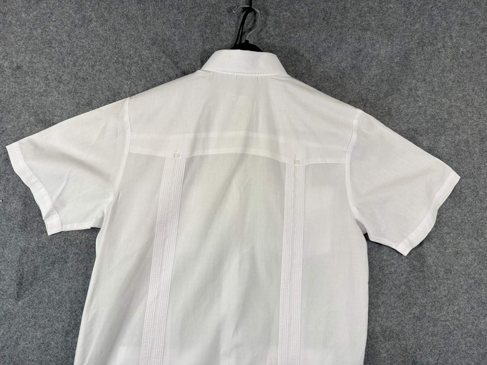 Mojito Guayabera Mexican Wedding Shirt Mens S White Cuban Short Sleeve 4-Pockets