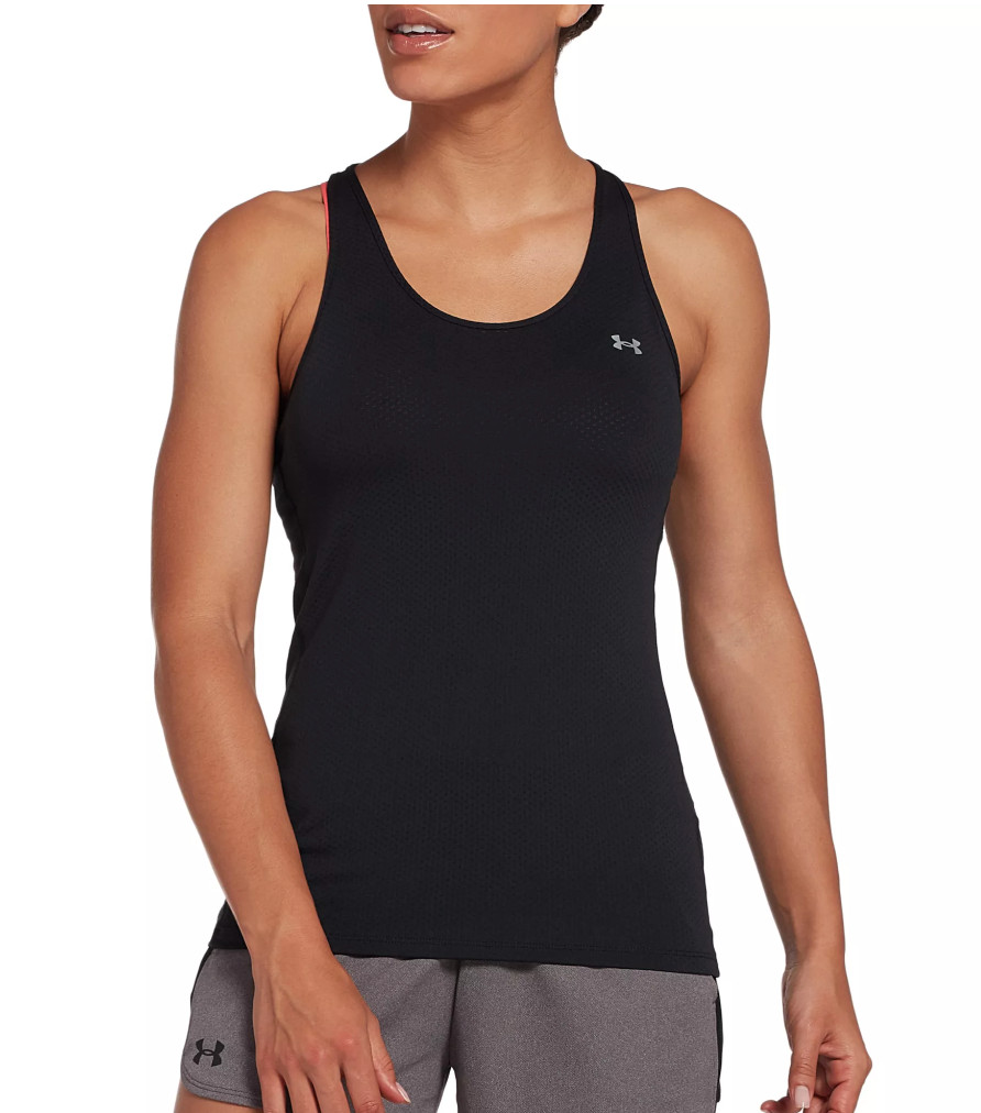 Women’s Under Armour HeatGear Racer Tank Top Size X-Small Black NEW