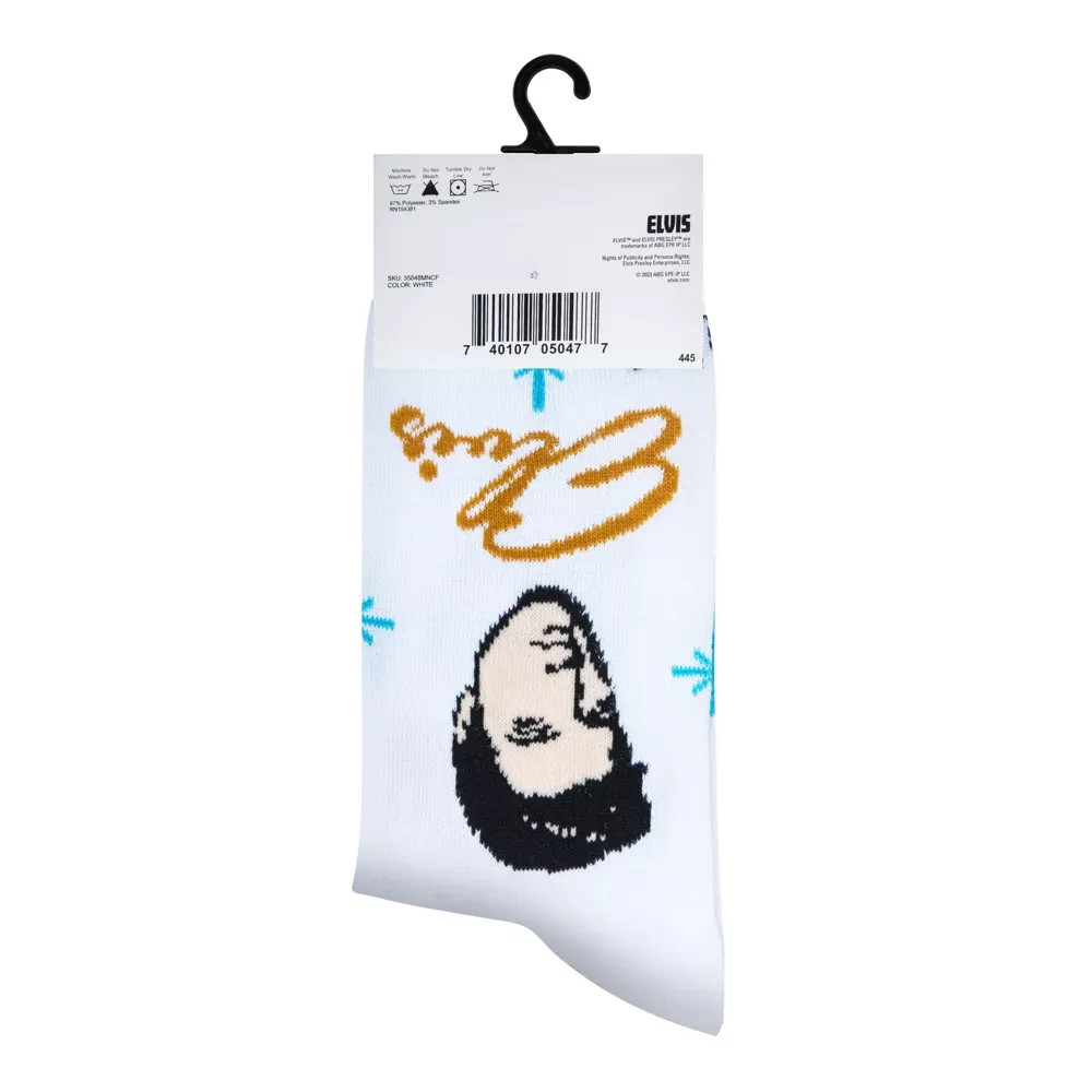 Elvis Presley Print Novelty Socks Crazy Socks Men’s Fun Socks Large