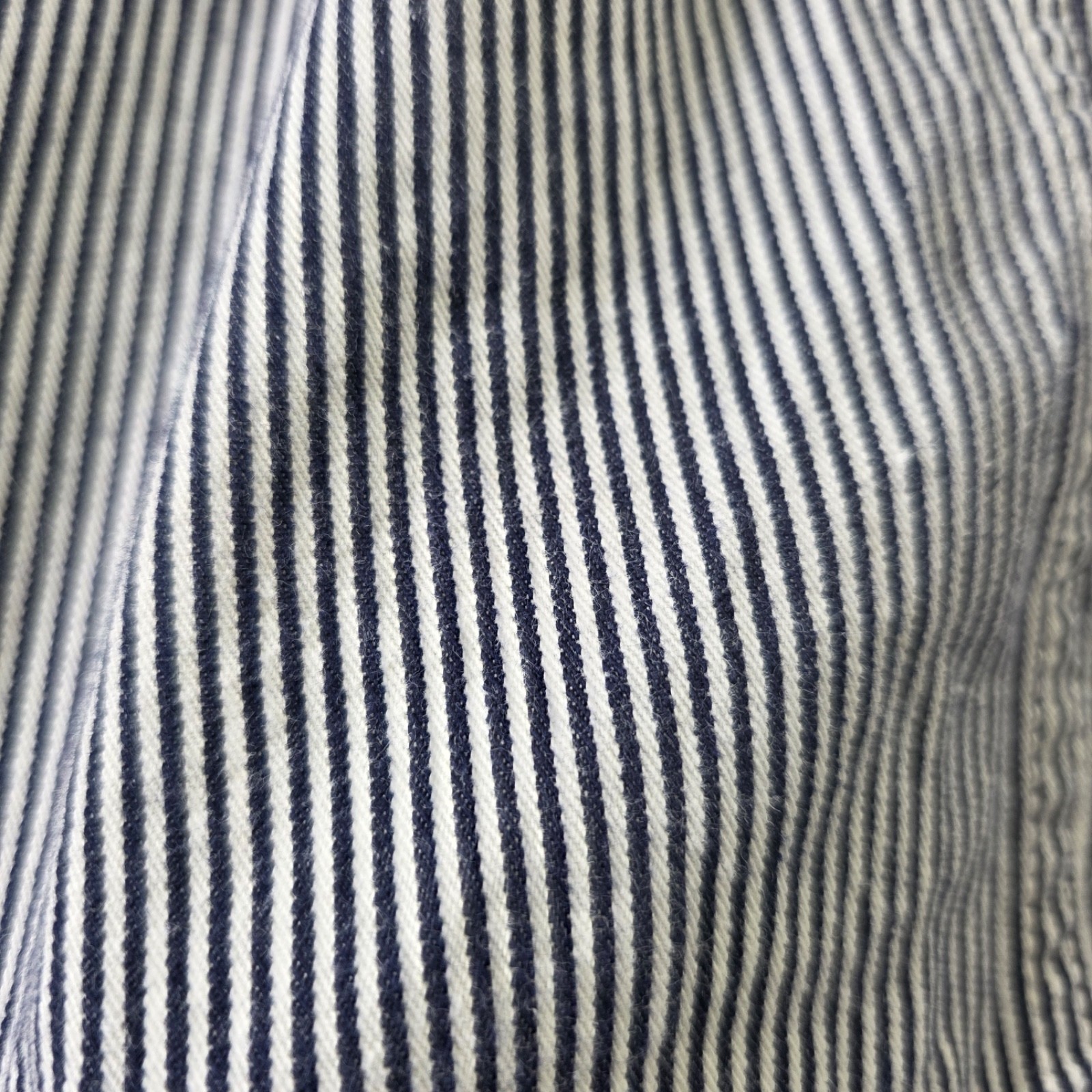 Key Imperial Shirt Mens Large Ta1l 1/2 Zip Hickory Striped Railroad Workwear