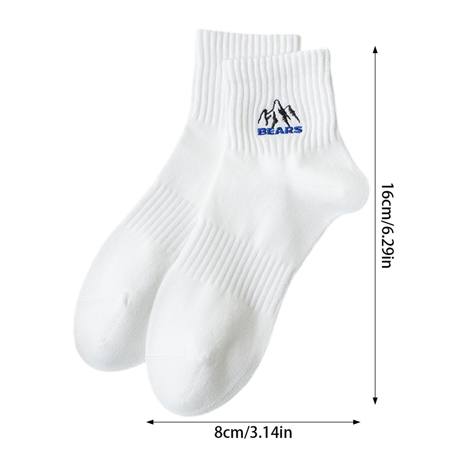 5 Pack Casual Crew Socks Men’s Short Crew Breathable Socks No Slip Everyday Sock