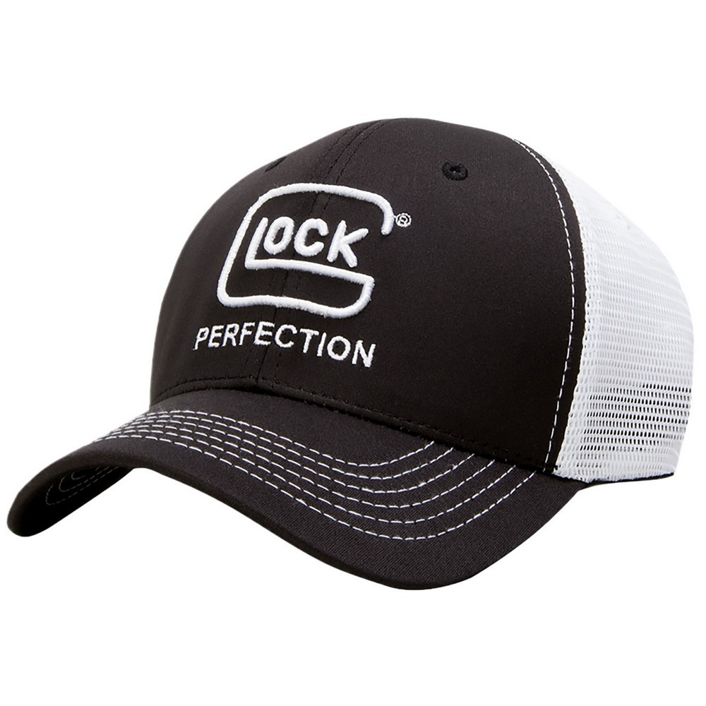 Glock AP95867 Ranger Mesh Hat Adjustable Snapback, American Flag, Black & White