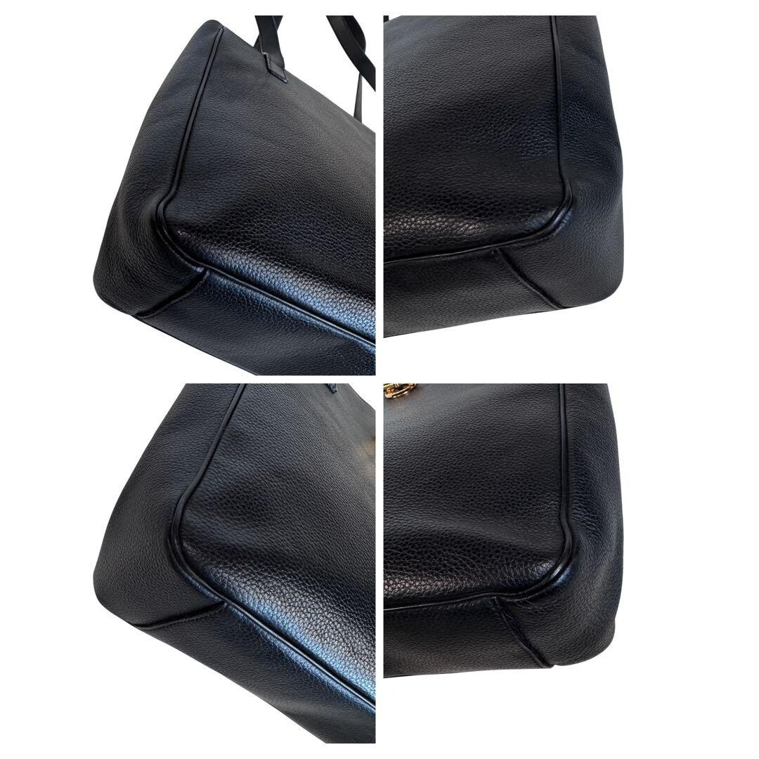 CELINE Tote bag Leather Black Vintage Authentic From Japan