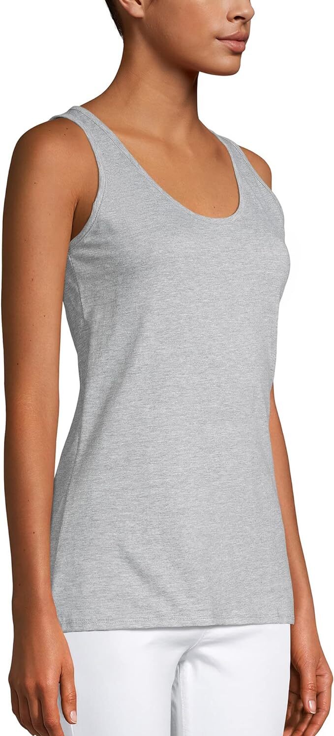 Hanes Scoop Neck Tank Top Sleeveless Lightweight Essential Women