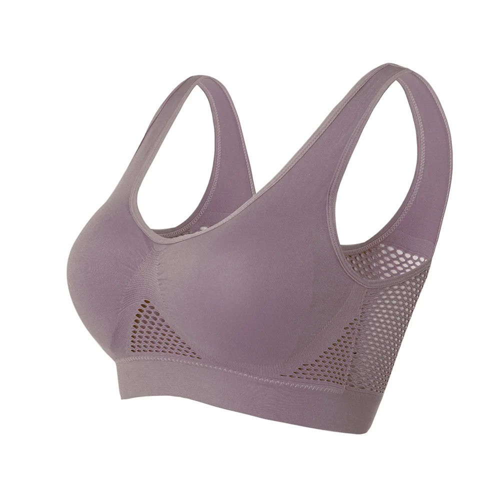 Sports Bra Seamless Yoga Everyday Wireless Push Up Comfort Top Stretch Fitness